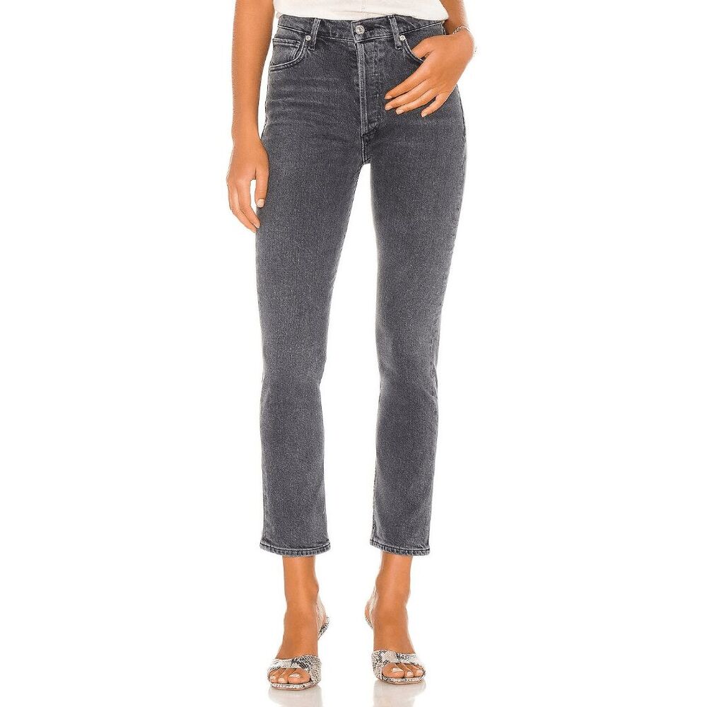Citizens of Humanity Whisper Black Denim Charlotte Straight Jean Women's Size 30